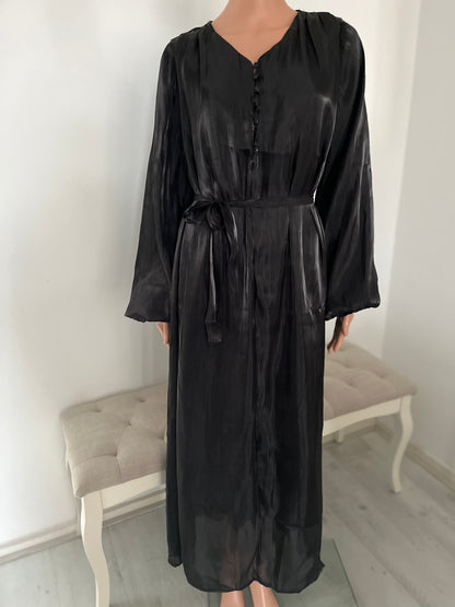 ANBAR MIDI JURK ZWART
