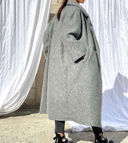 NISA OVERSIZED MANTELJAS GRIJS