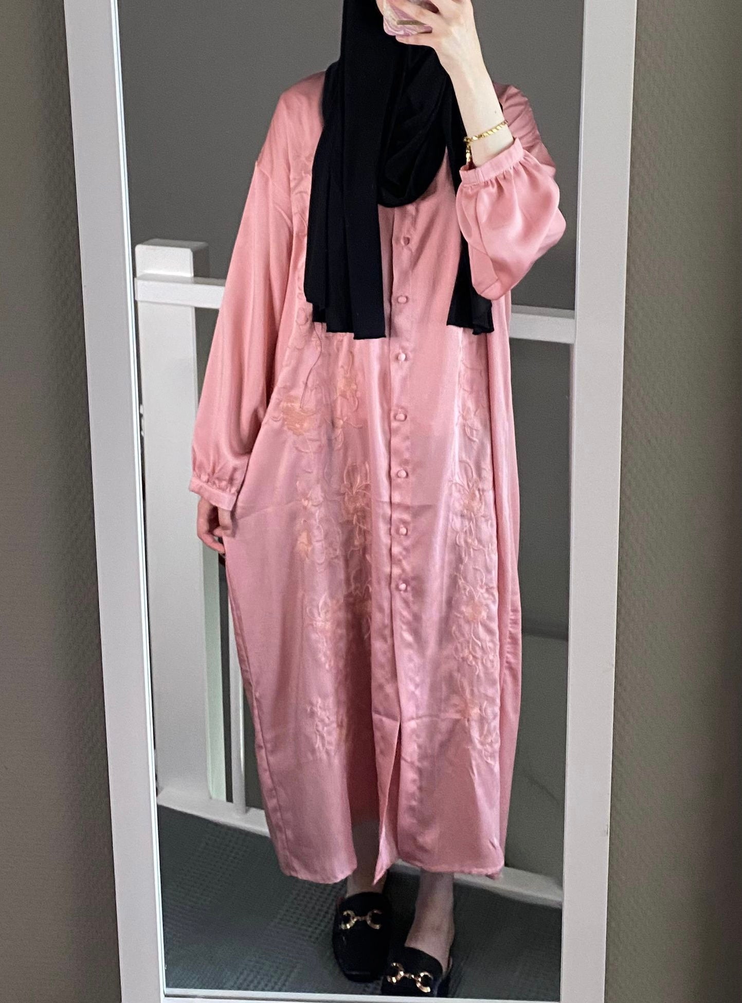 NISA SATIJN JURK ROZE