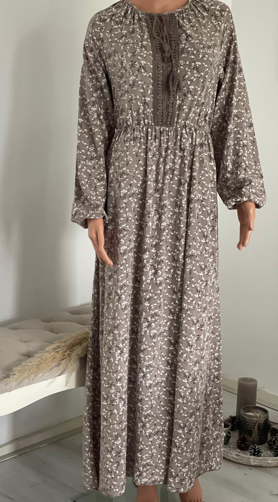 RAWDA MAXI JURK TAUPE