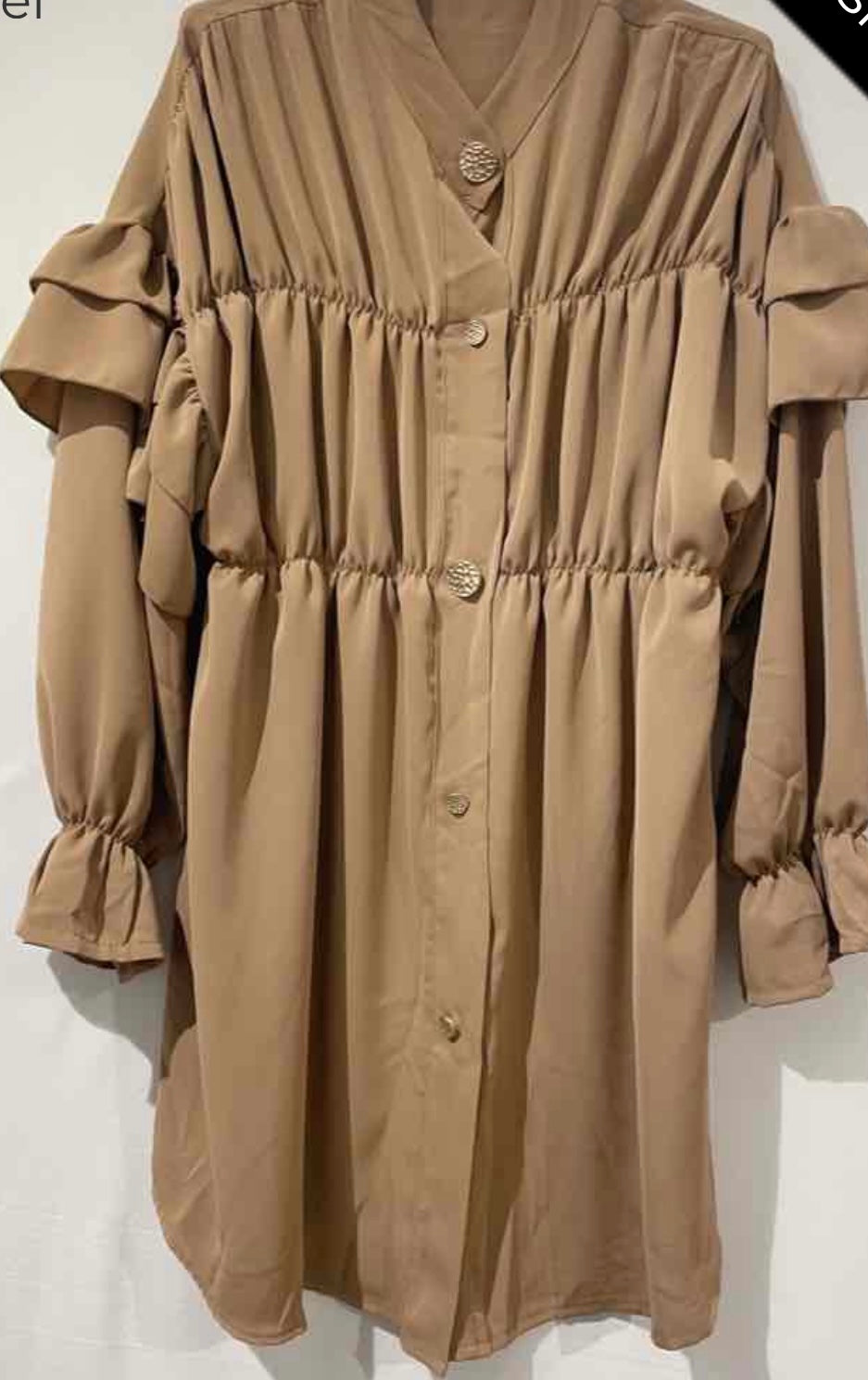 LAMYA BLOUSE/JURK CARAMEL