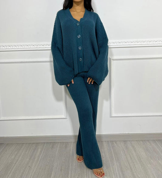 SARAH TWINSET BLAUW