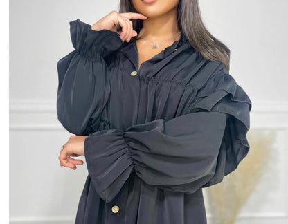 LAMYA BLOUSE/JURK ZWART