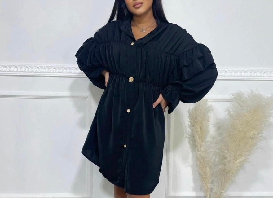 LAMYA BLOUSE/JURK ZWART