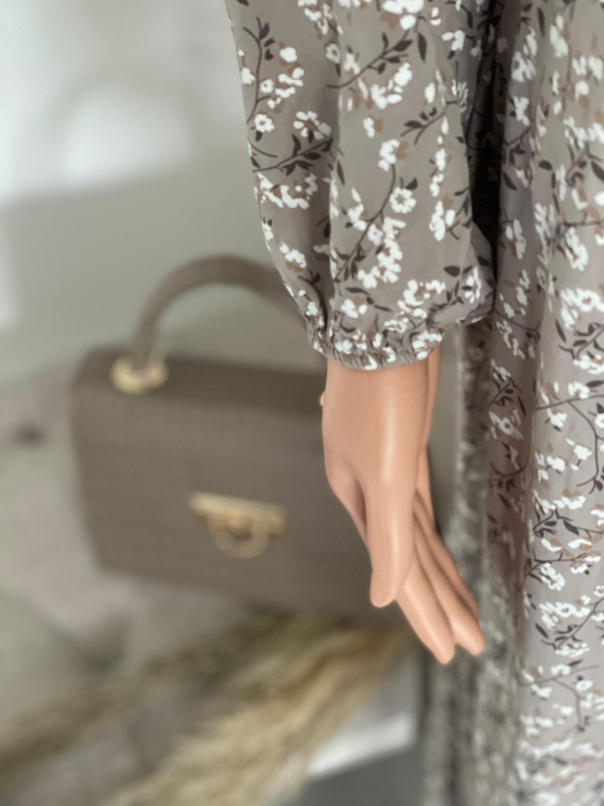 RAWDA MAXI JURK TAUPE