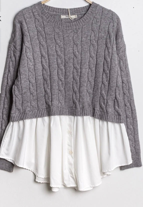 EMI COMBI BLOUSE GRIJS