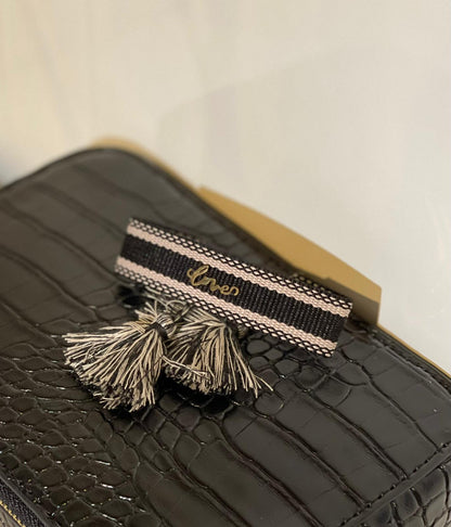 BOHEMIAN ARMBAND LOVE ZWART