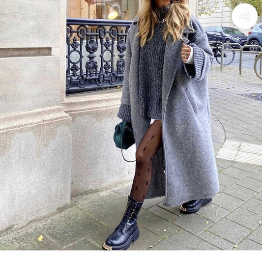 NISA OVERSIZED MANTELJAS GRIJS