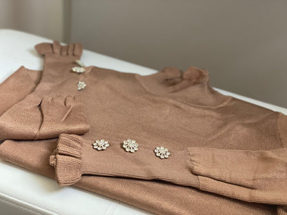 IMANE TRUI MET STRASSKNOPEN BEIGE