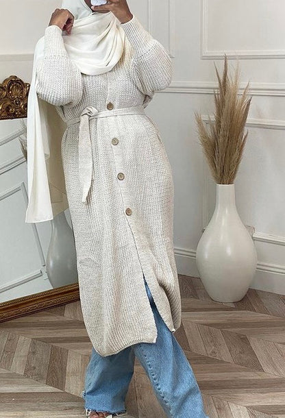 JIHANE VEST MET KNOPEN BEIGE