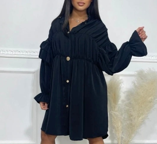 LAMYA BLOUSE/JURK ZWART