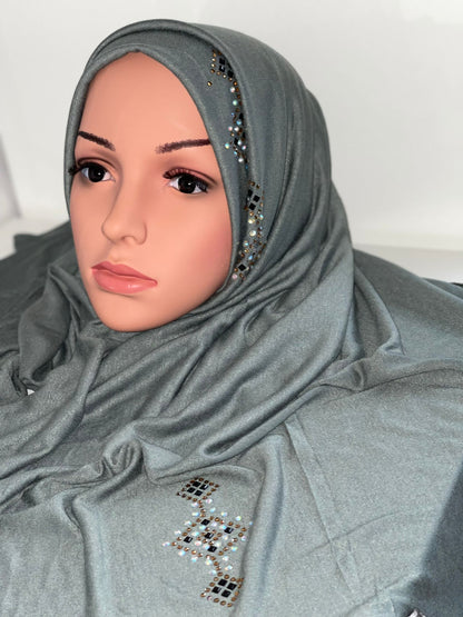 JERSEY GROEN MET STEENTJES