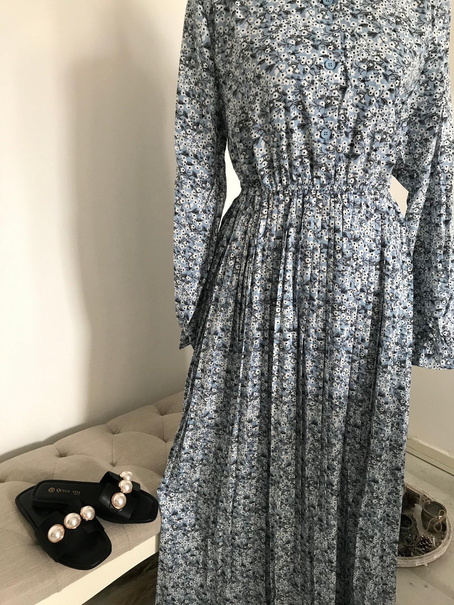DINA MAXI JURK BLAUW