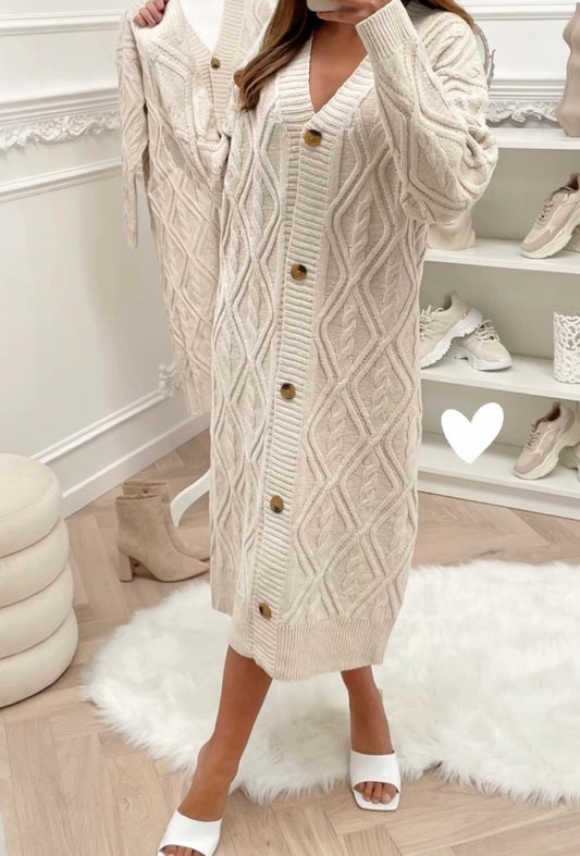 NIYAE KABEL VEST BEIGE