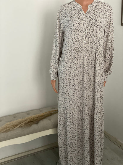 NAWAL MAXI JURK LICHTBEIGE