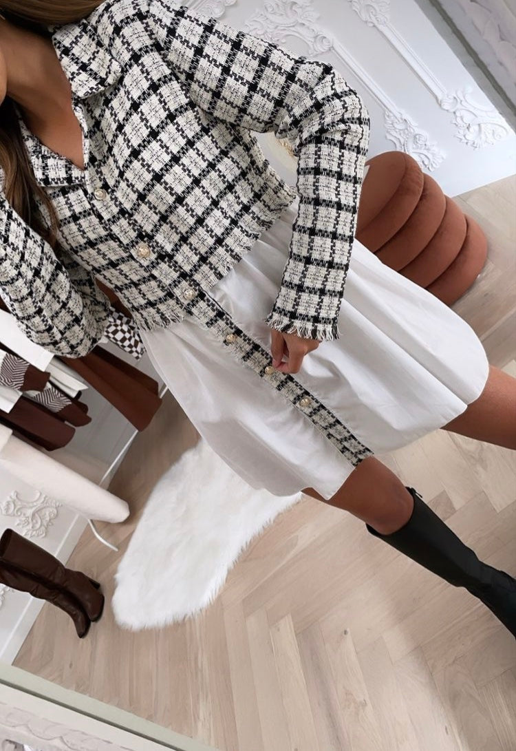 NIHAD TWEED BLOUSE WIT