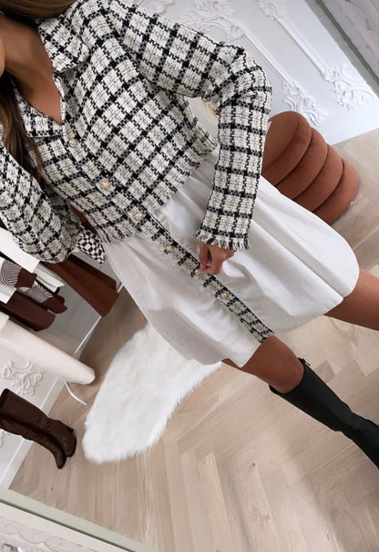 NIHAD TWEED BLOUSE WIT